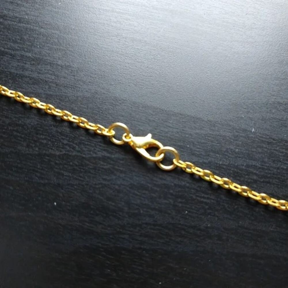 Gold Holiday Tree Necklace 19" Christmas fashion costume jewelry green red - Picture 4 of 6